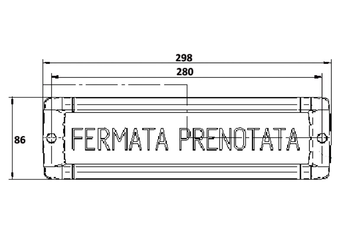 LED light box with message to be fitted for bus or coach